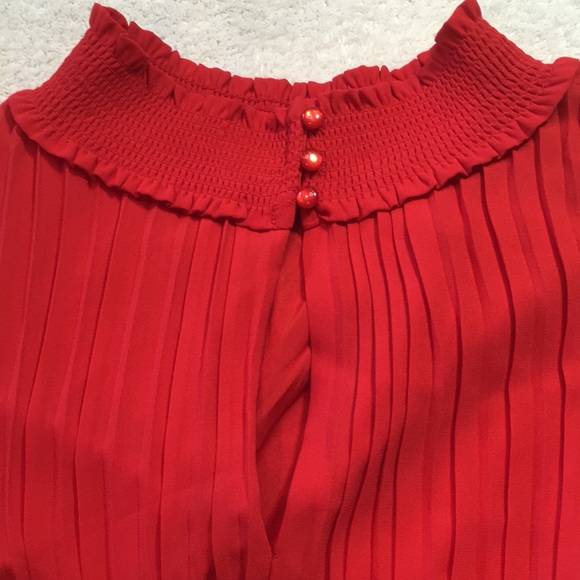 Nanette Lepore red accordion dress - Picture 6 of 8